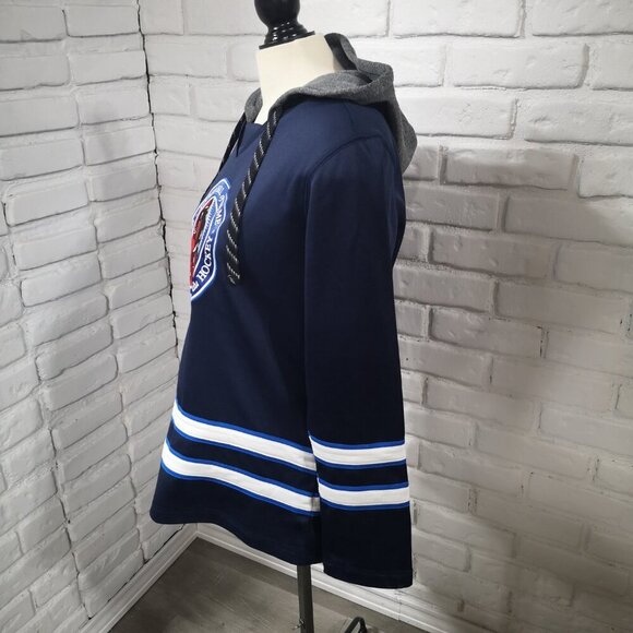 Reebok Hockey Hall of Fame Ladies Size Large Fleece Lined Hooded Jersey - Picture 7 of 10